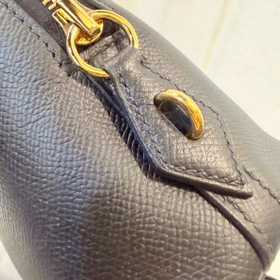Hermes 89黑Epsom皮金釦Bolide 25-55