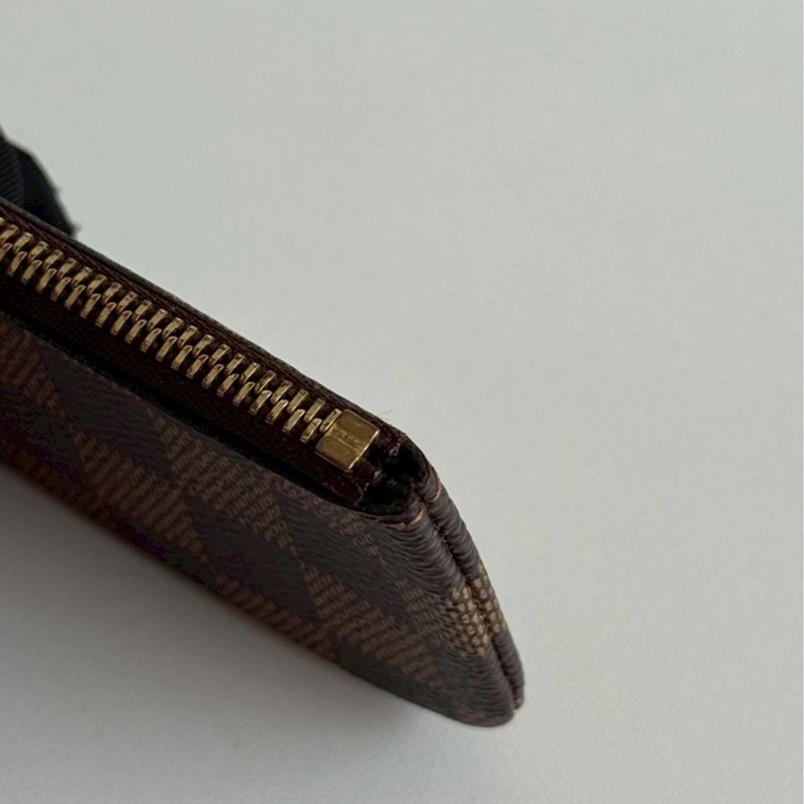 98新🤎 Louis Vuitton LV 路易威登 棋盤格拉鏈零錢包-12