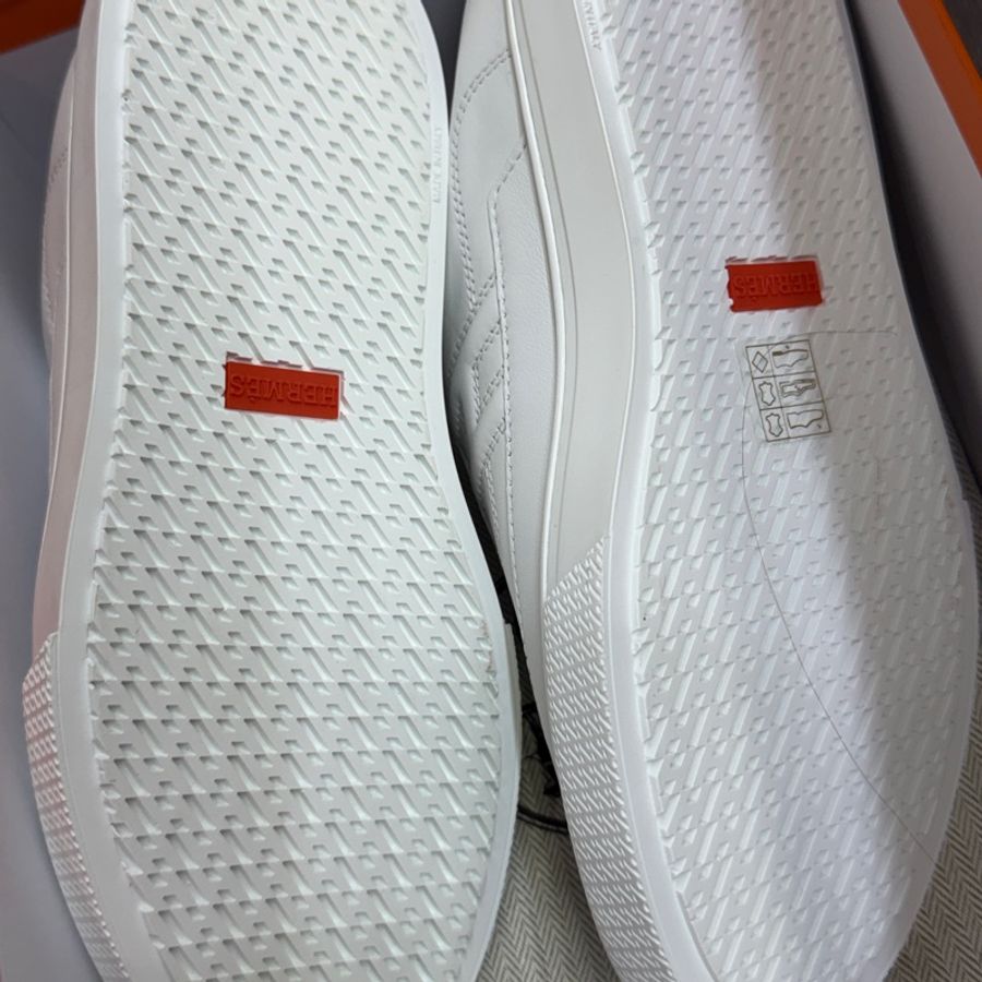 全新未使用Hermes 愛馬仕Keep半拖小白鞋 35.5碼-5