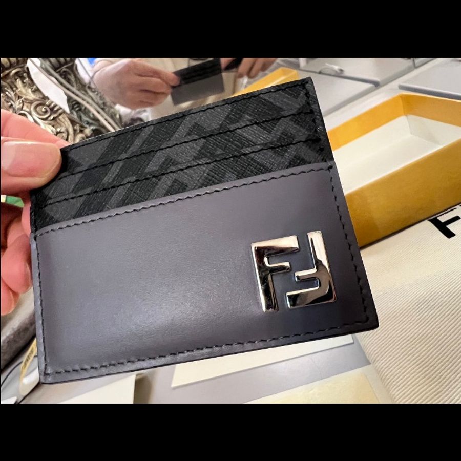 FF Squared FENDI 卡片套鐵灰色-0