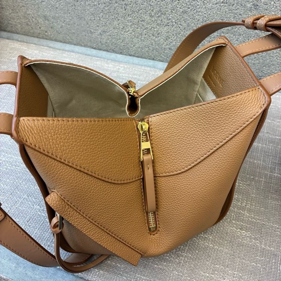 🆕Loewe/羅意威 Hammock 小號吊床 太妃糖色 手提包斜挎包單肩包 金扣 99新❤️正品-8