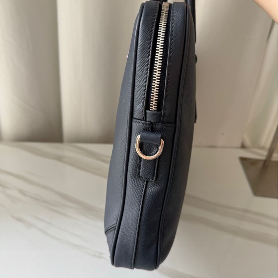 普拉達 Prada 藍色公文包 有肩帶-3
