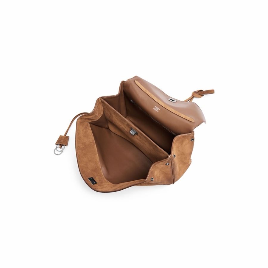 Balenciaga 女士 Rodeo 女士中號駝色手提包均碼碼中號、35cm*11cm*23cm-3