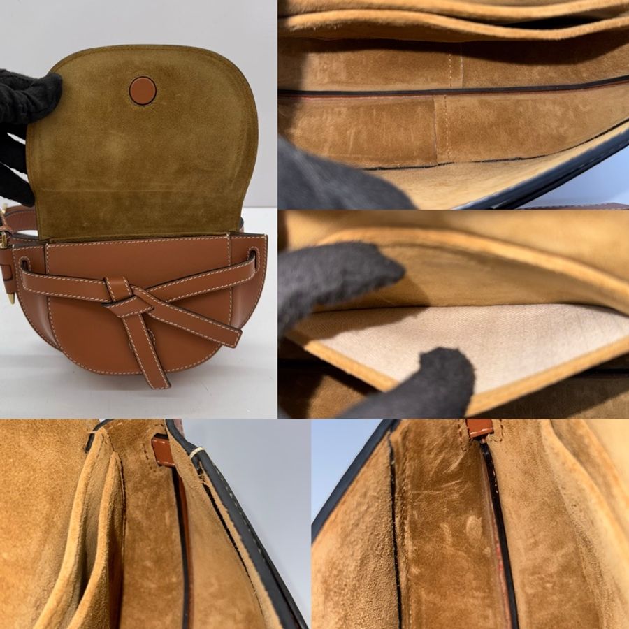 LOEWE 棕色GATE MINI 斜背包-6