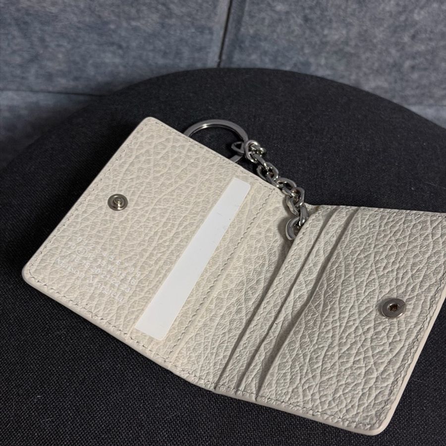 Maison Margiela 四縫線卡夾鑰匙圈 米白色 近全新-8