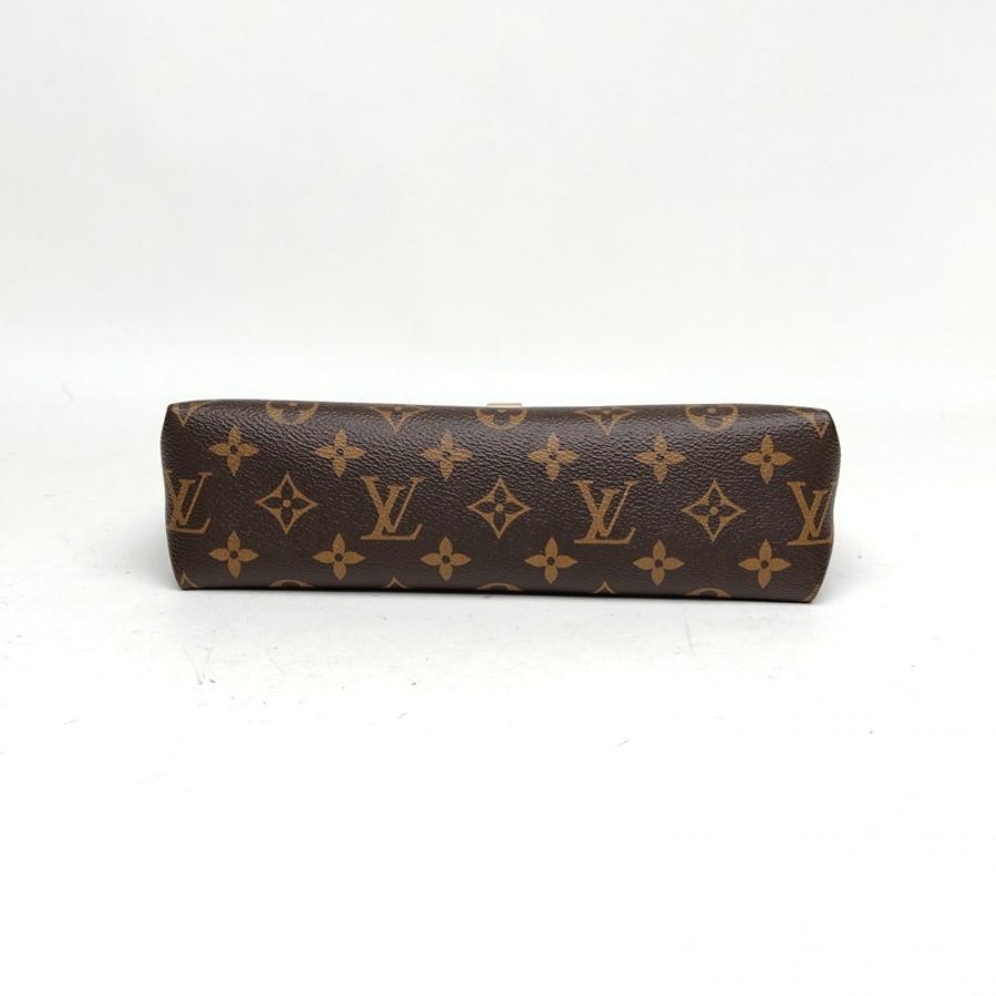 LOUIS VUITTON SAINTPLACIDE紅色牛皮/PVC金扣老花肩背包-3