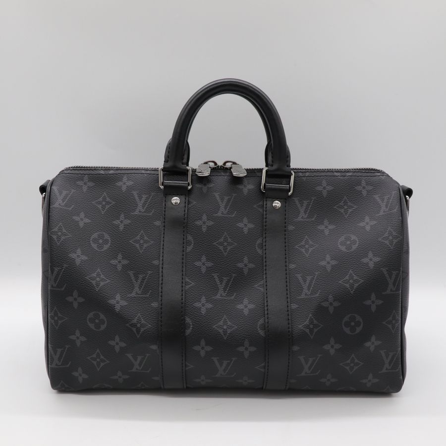 Louis Vuitton路易威登 黑色City Keepall Eclipse帆布 斜背包-1
