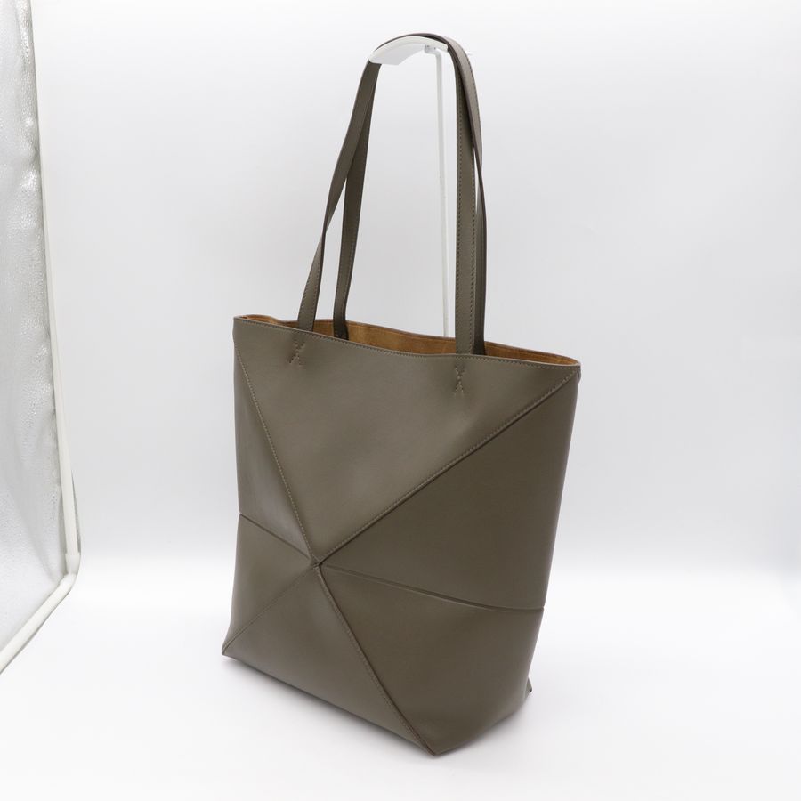 LOEWE 羅威 PUZZLE FOLD TOTE BAG 拼圖摺疊 灰綠色 肩背包 手提包-6