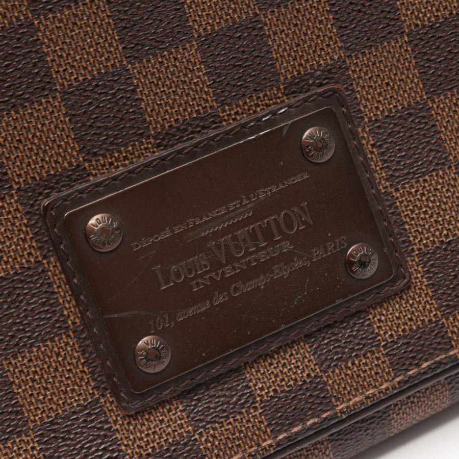 路易威登 Brooklyn MM 單肩斜背包 N51211 Damier Ebene 帆布 二手-9