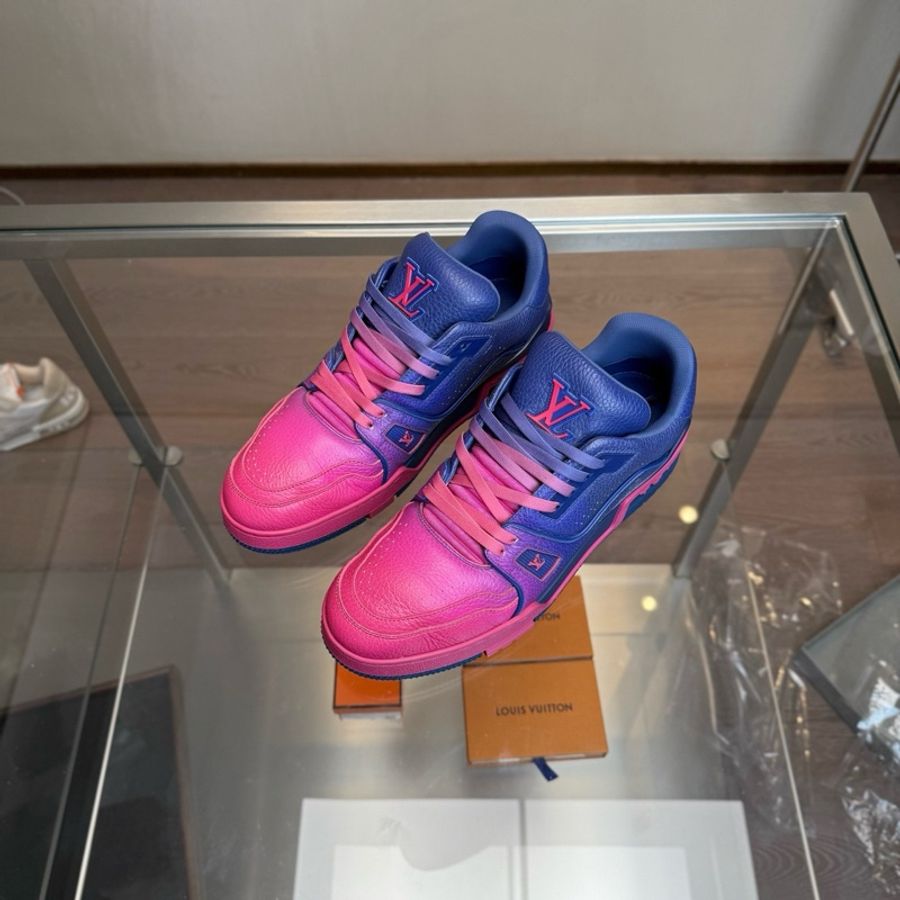 Louis Vuitton路易威登 TRAINER 紫粉漸變 41碼-0