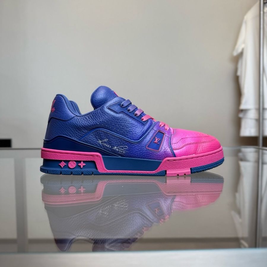 Louis Vuitton路易威登 TRAINER 紫粉漸變 41碼-1