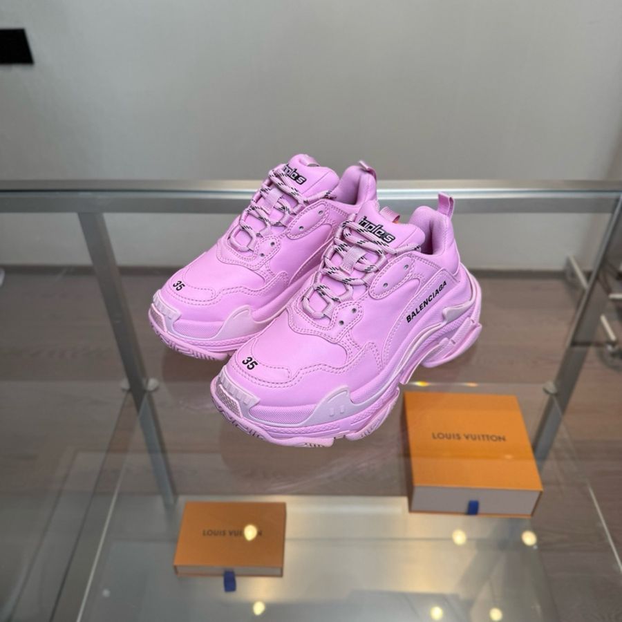巴黎世家Balenciaga Triples 粉色老爹鞋 35碼-0