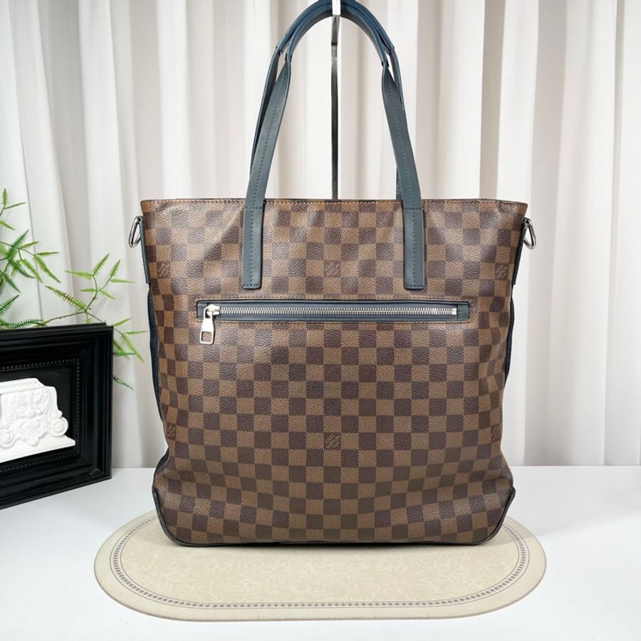 LV路易威登 少肩帶 棋盤格公文包 棕色帆布 男女都能用-1