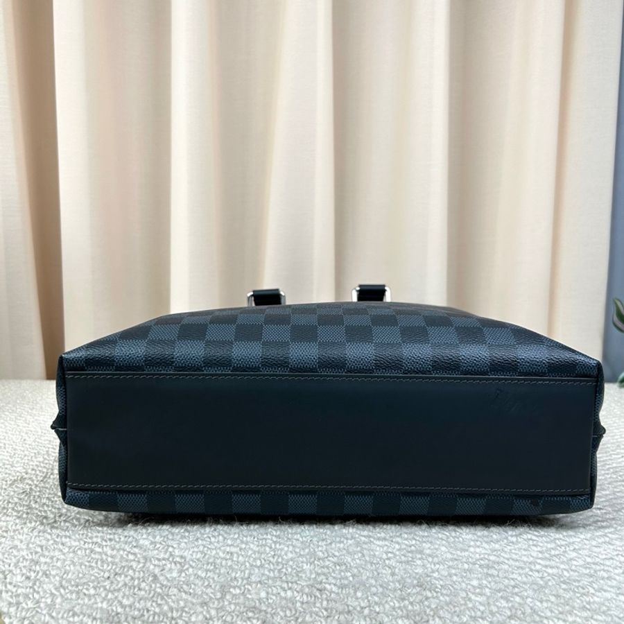 LV路易威登藍色棋盤格手提公文包 98新 經典棋盤格-4