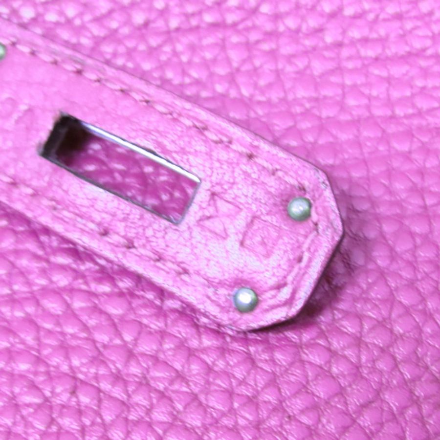 玫粉色 Togo牛皮  Birkin 40 柏金包 手提包 □Q刻 銀扣【HERMES 愛馬仕】-6