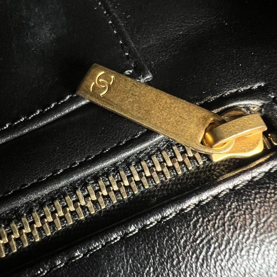 CHANEL CF季節款毛呢格紋側肩包 AS4459/晶片款-8
