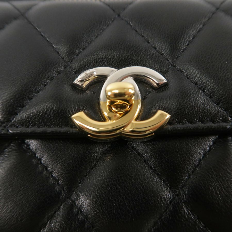 CHANEL 牛皮皮革Chain Shoulder鏈帶肩背袋-6