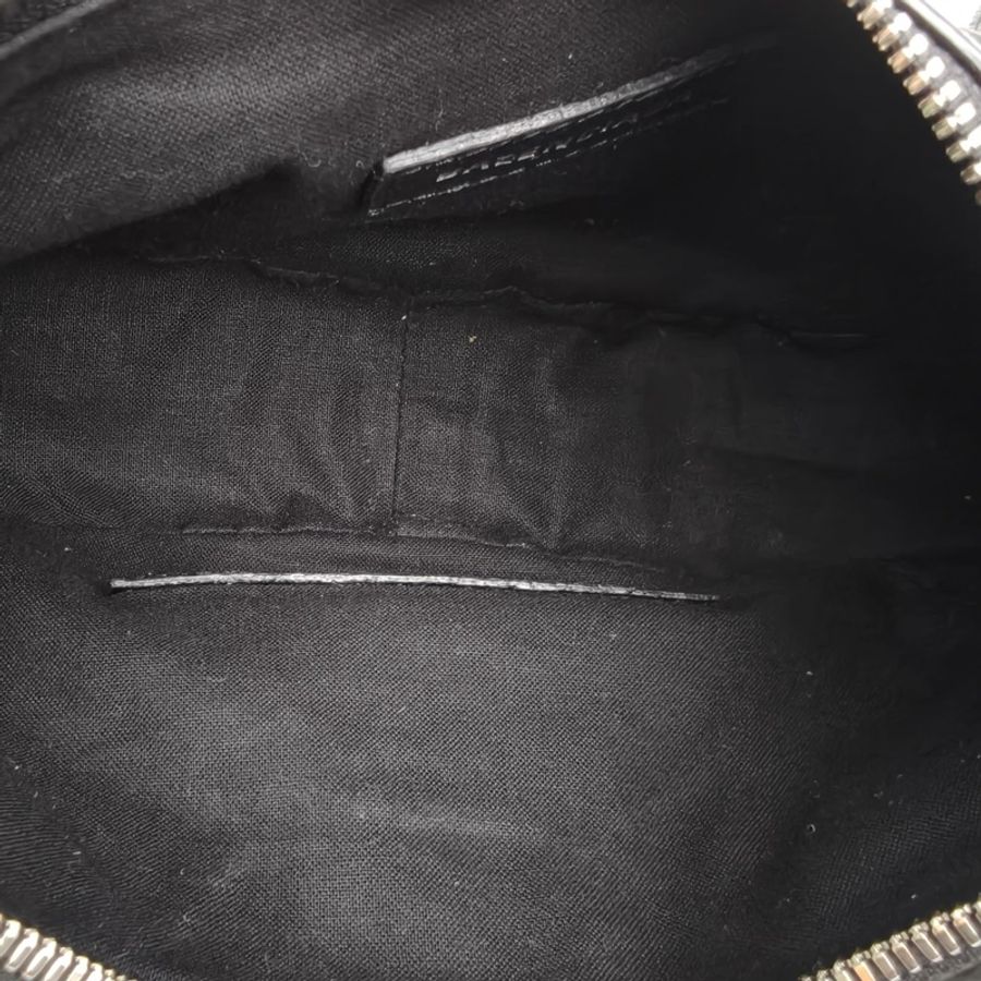 BALENCIAGA LeCagole機車月牙包黑色羊皮肩背包-4
