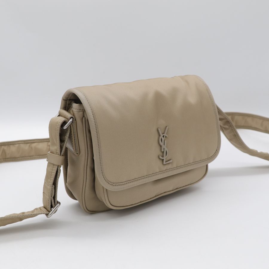(未使用♥️閒置品)Saint Laurent YSL 聖羅蘭 NIKI 卡其色 尼龍 斜背包 郵差包-2