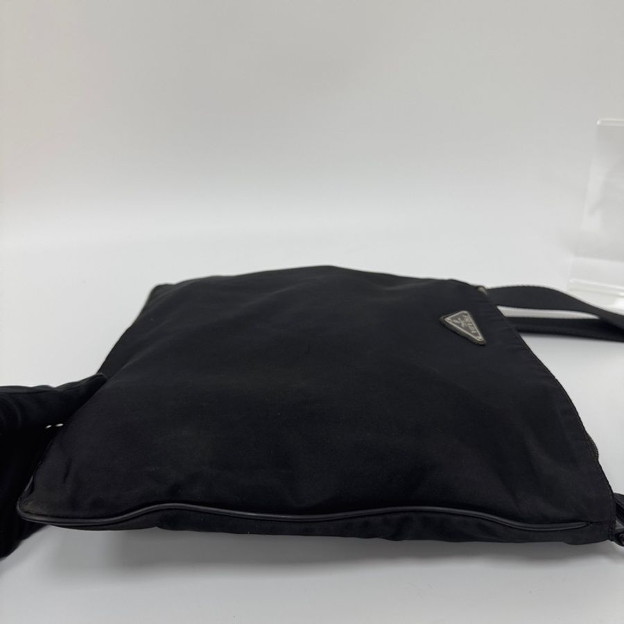 【赫蒂國際精品】 Prada 普拉達 單肩包黑三角logo尼龍 中古款 vintage-11