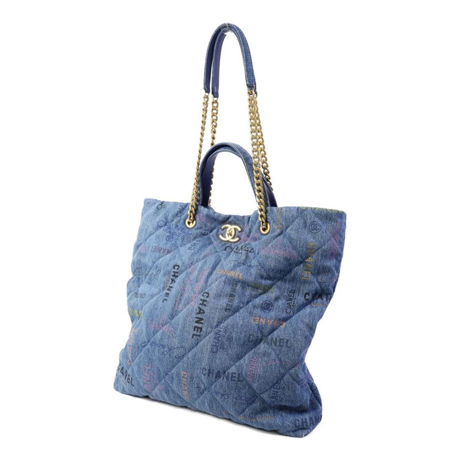 CHANEL 牛仔布Mood Shopping Tote手挽肩背兩用袋-2