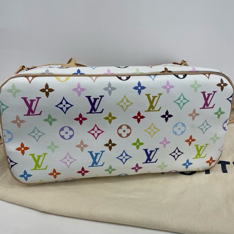 98新❤️Louis Vuitton/路易威登白三彩中號neverfull單肩包托特包子母包 ✅正品-7