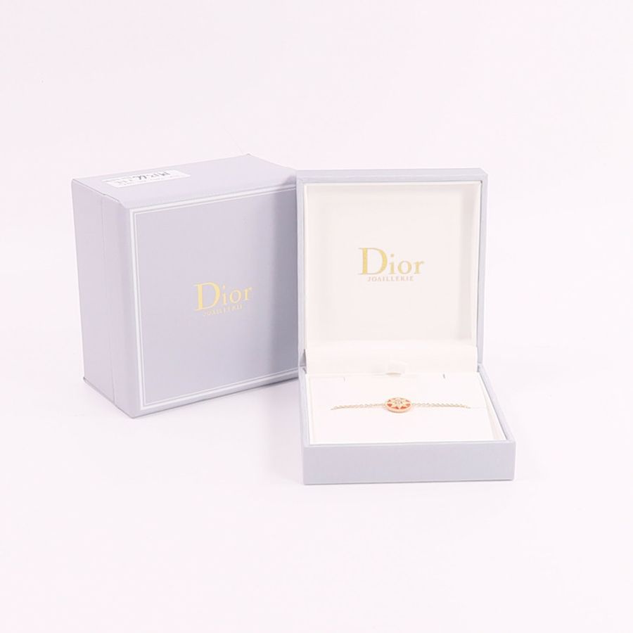 Dior 18K玫瑰金Rose Des Vents紅玉髓手鏈-9