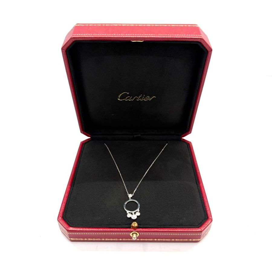 CARTIER 卡地亞 4PD WG750 DIAMANTS LÉGERS 鑽石項鏈-2