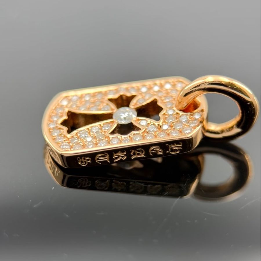 Chrome hearts 22K 滿鑽軍牌-9