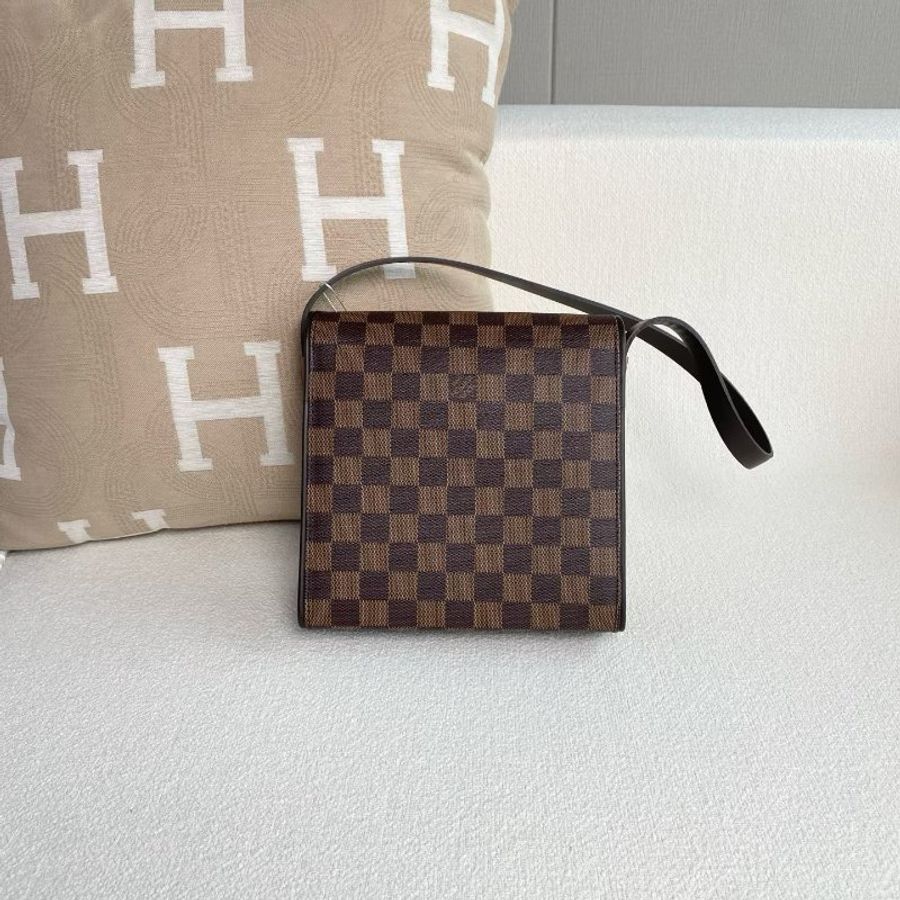 ️LV 中古棕棋盤格表參道盒子腋下包 19*19*7 99新配件塵袋-6