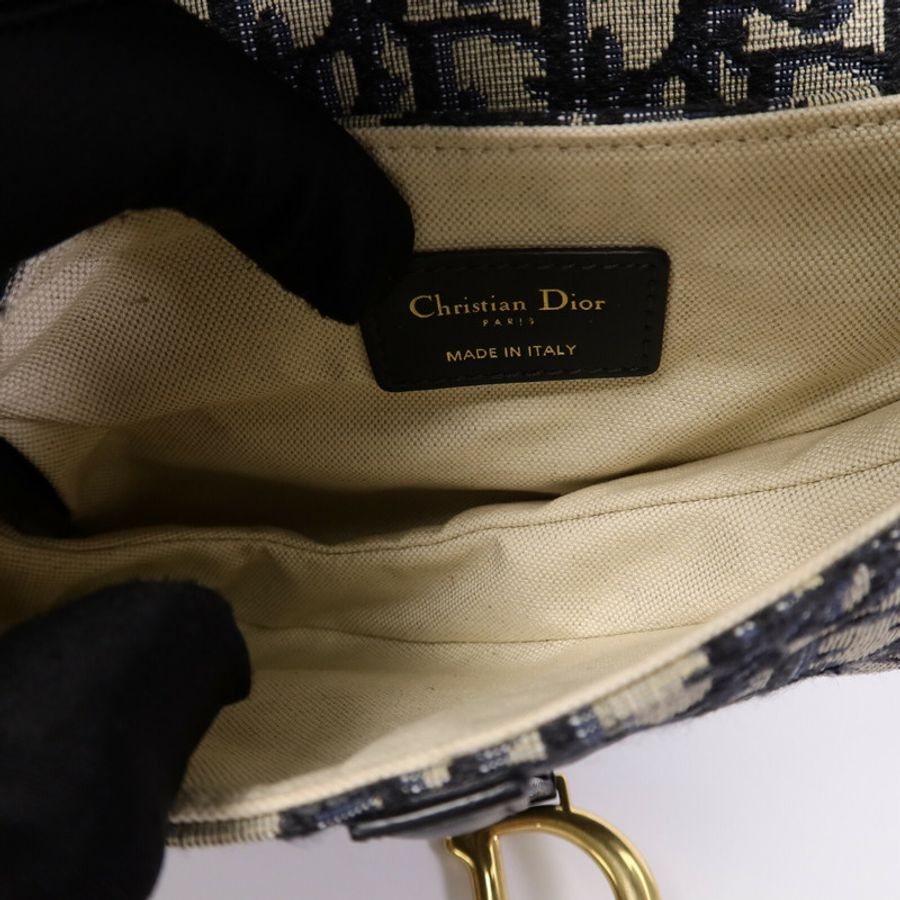 Dior 帆布Saddle Mini手挽袋-5