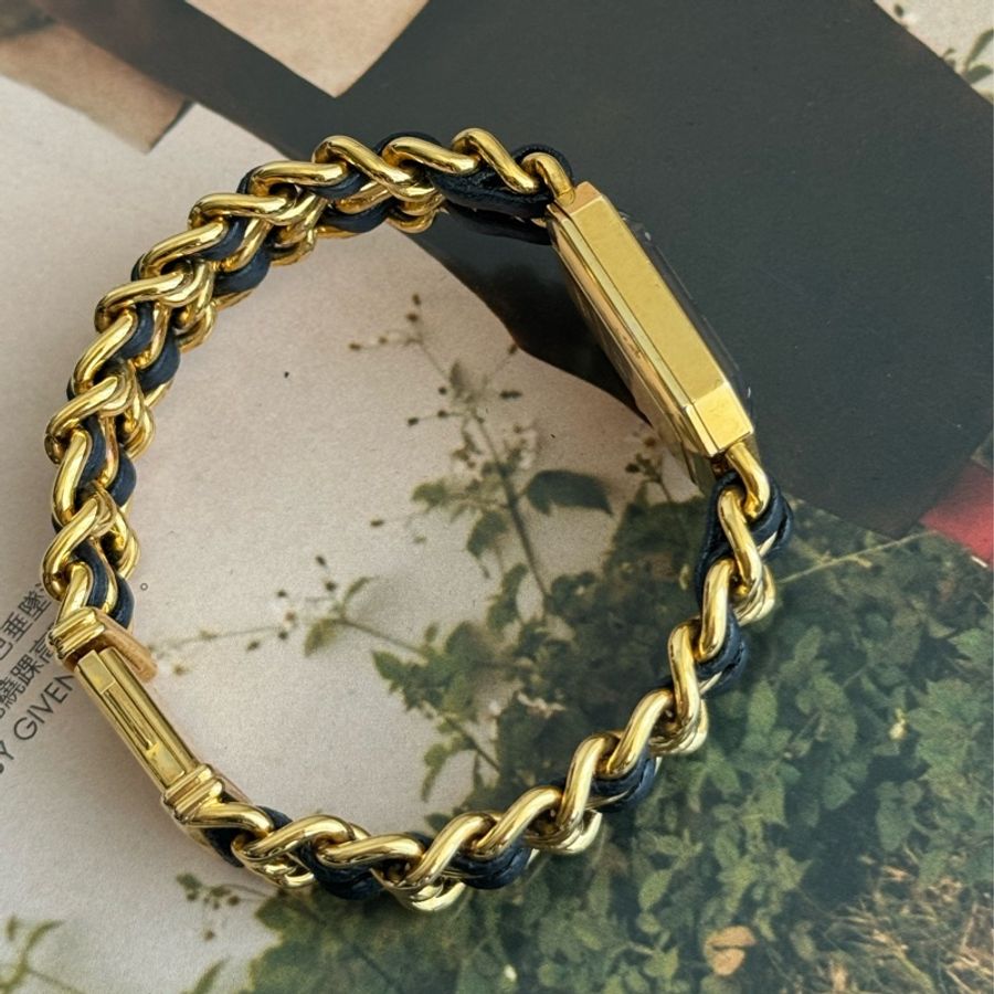 Chanel金色皮穿練首映錶L號⌚️-6