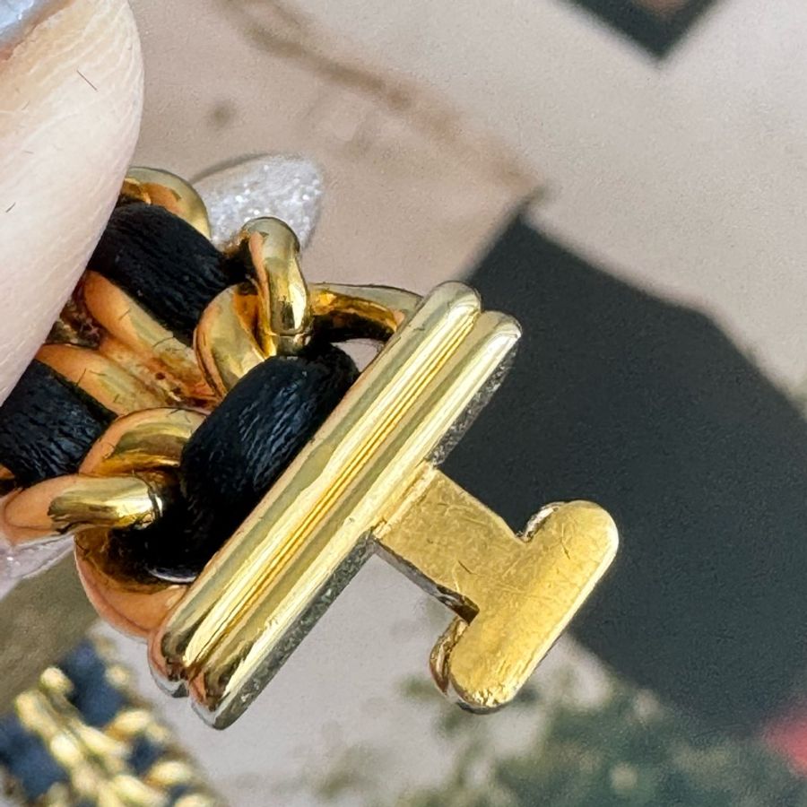 Chanel金色皮穿練首映錶L號⌚️-19