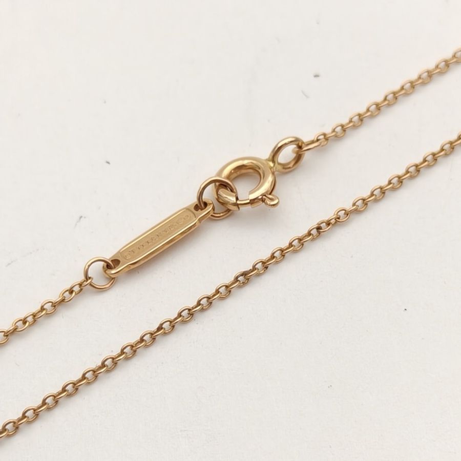 TIFFANY&CO TiffanyT微笑項鏈小號滿鑽18K玫瑰金/鑽石-4