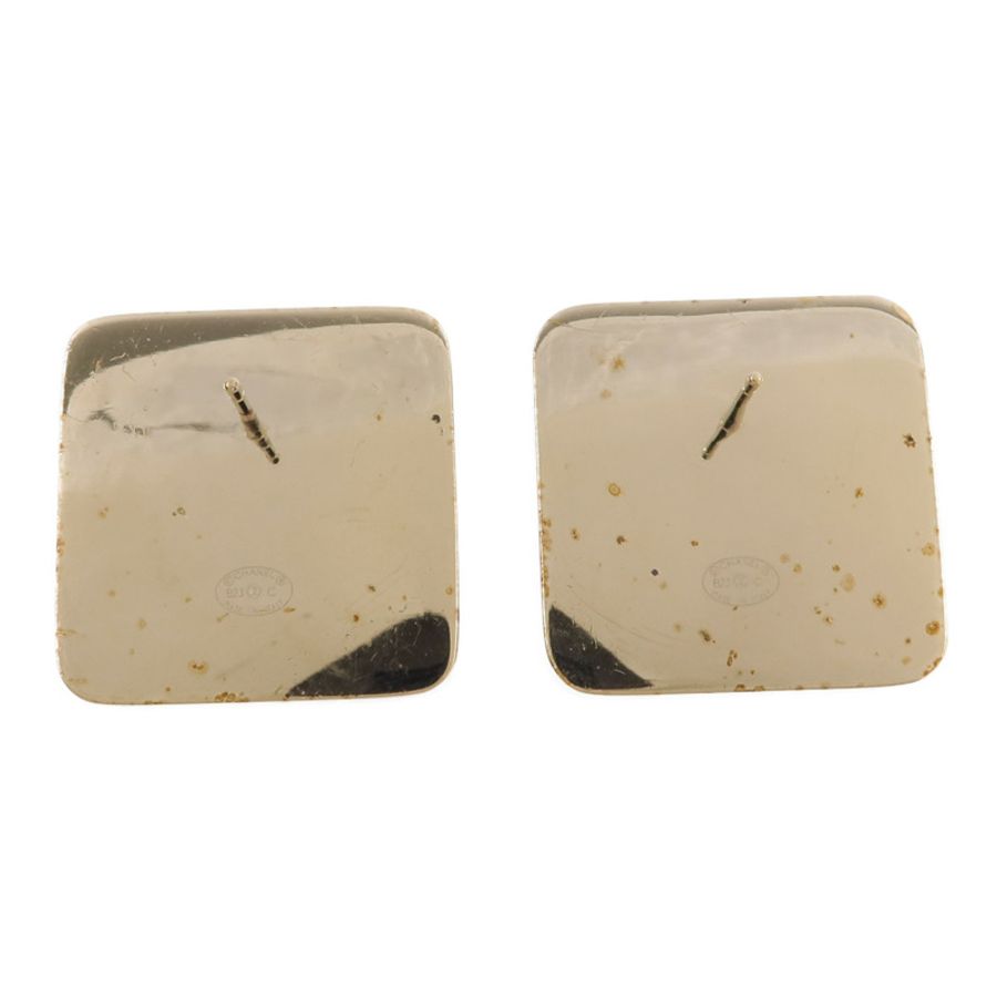 CHANEL 金屬/琺瑯COCO Mark Square Stud Earrings耳環-1