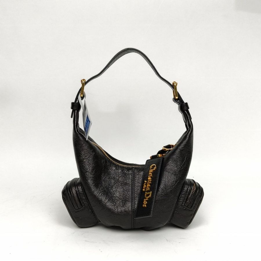 DIOR GrandTourMultipocket手袋mini黑色牛皮金扣肩背包-0