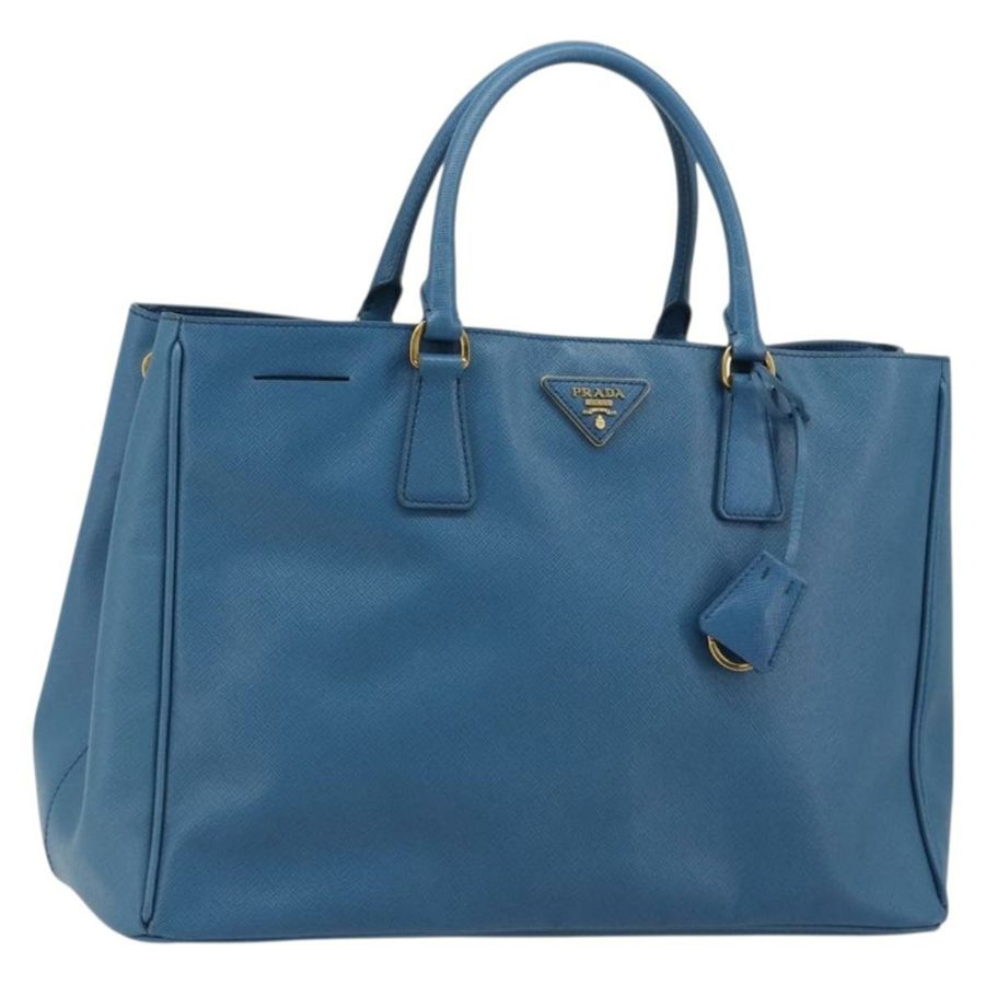 【日本直送】PRADA Galleria 手提包 Safiano 皮革 藍色 金色 正品 182011V-0