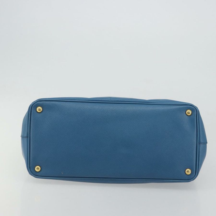 【日本直送】PRADA Galleria 手提包 Safiano 皮革 藍色 金色 正品 182011V-4