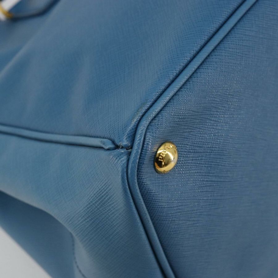 【日本直送】PRADA Galleria 手提包 Safiano 皮革 藍色 金色 正品 182011V-14