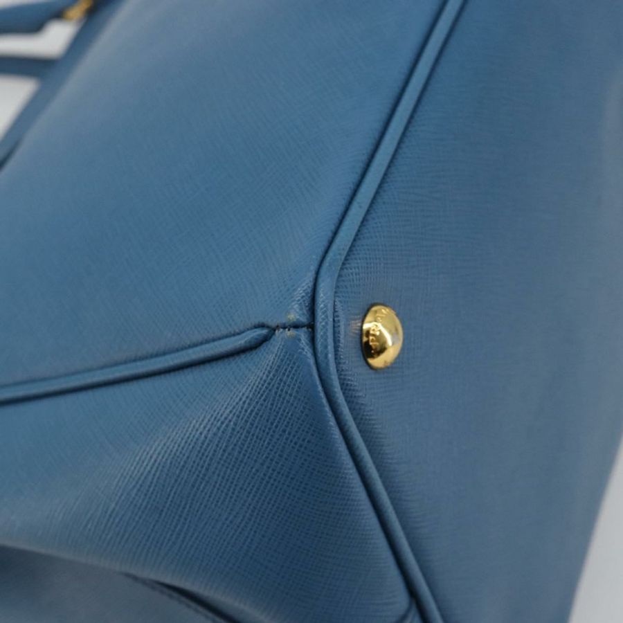 【日本直送】PRADA Galleria 手提包 Safiano 皮革 藍色 金色 正品 182011V-16