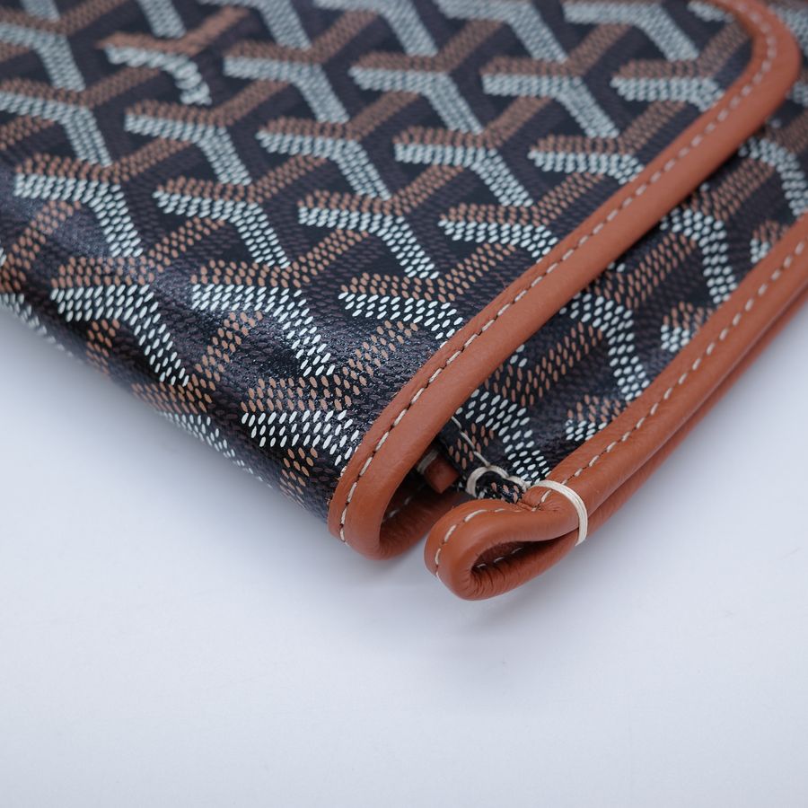 Goyard 戈雅 Plumet Pocket Wallet 肩背隨身錢包 棕色-5