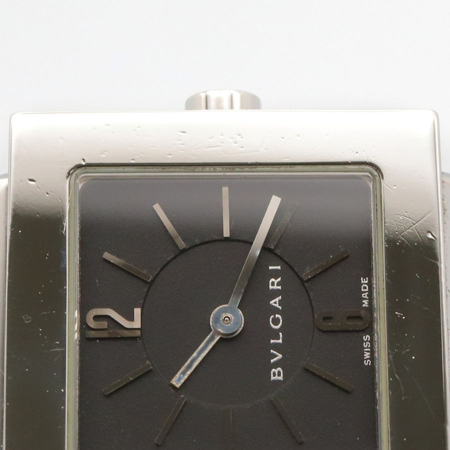 寶格麗 (Bulgari) Quadrato 系列腕錶,精鋼材質,女士款,黑色,型號 SQ22SS-9