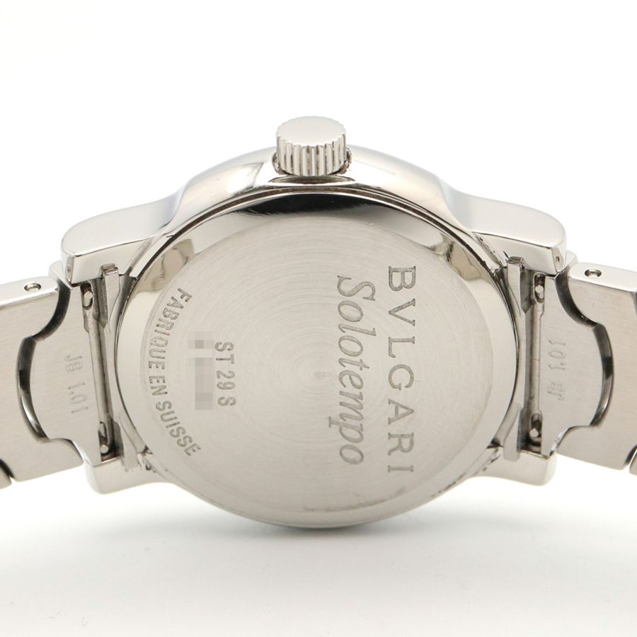 寶格麗 (Bulgari) Solo Tempo 系列腕錶,不鏽鋼材質,女士款,白色 (ST29S)-4