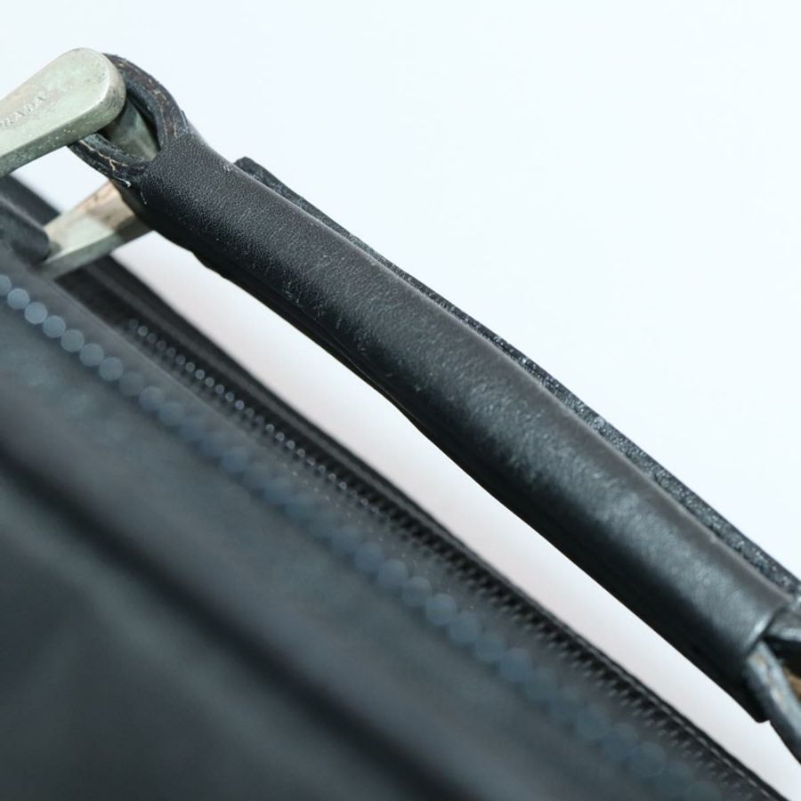 【日本直送】PRADA 黑色銀色尼龍手提箱 Auth 181553A-4