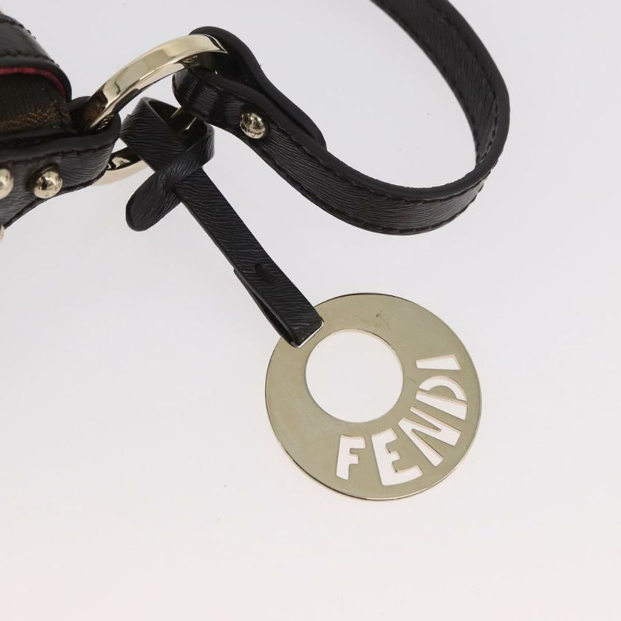 【日本直送】FENDI Zucca帆布花卉Mamma Baguette包 黑色棕色 正品 yk20436SAV-8