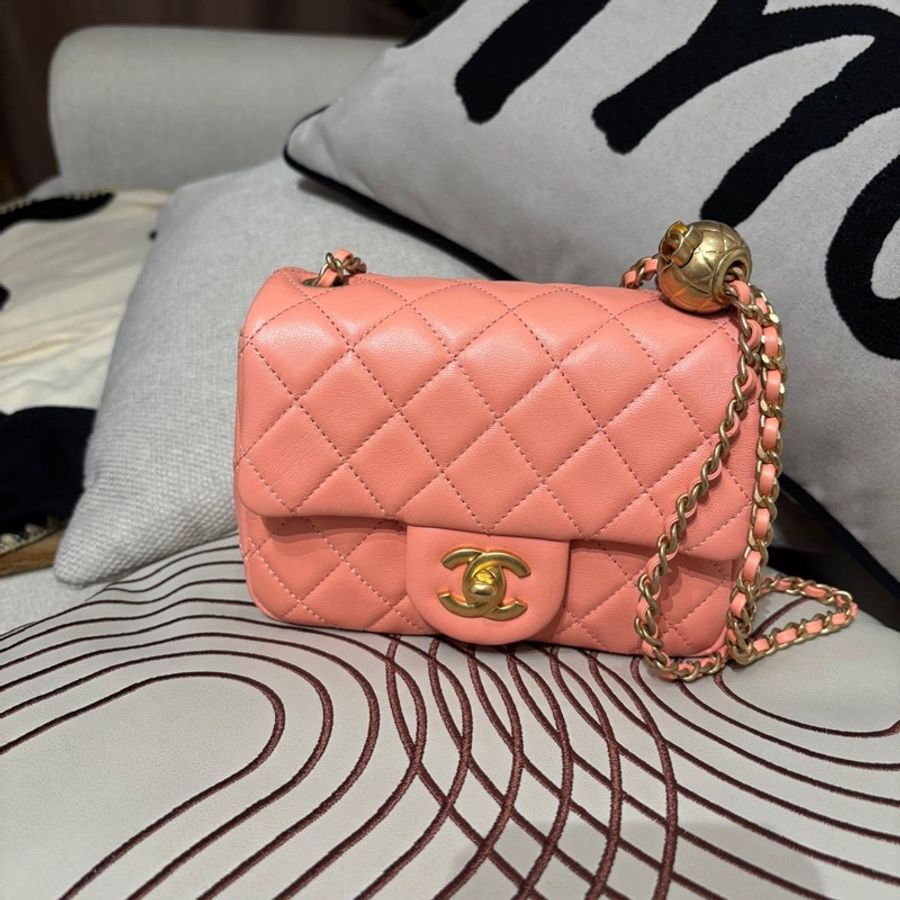 Chanel Mini Flap Bag With Pearl Crush ,金球方胖,-0