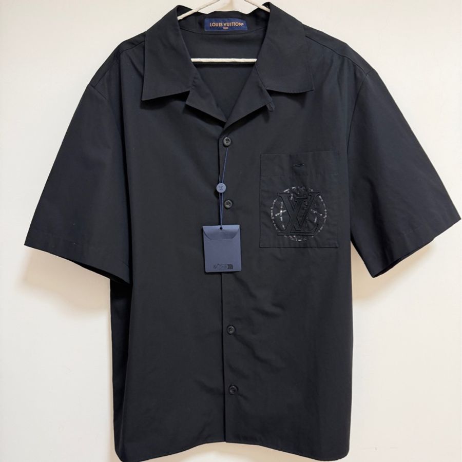LV Louis Vuitton 25SS 刺繡短袖棉質襯衫-0