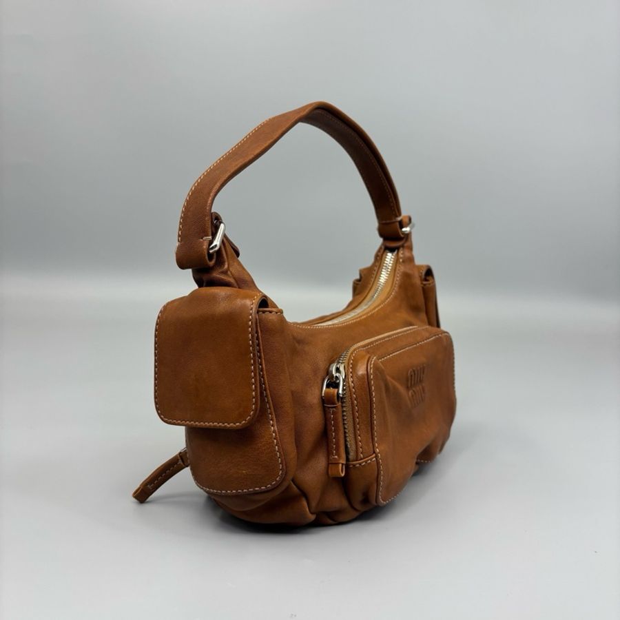 MIUMIU 繆繆 pocket腋下hobo 機車 尺寸24*12-7