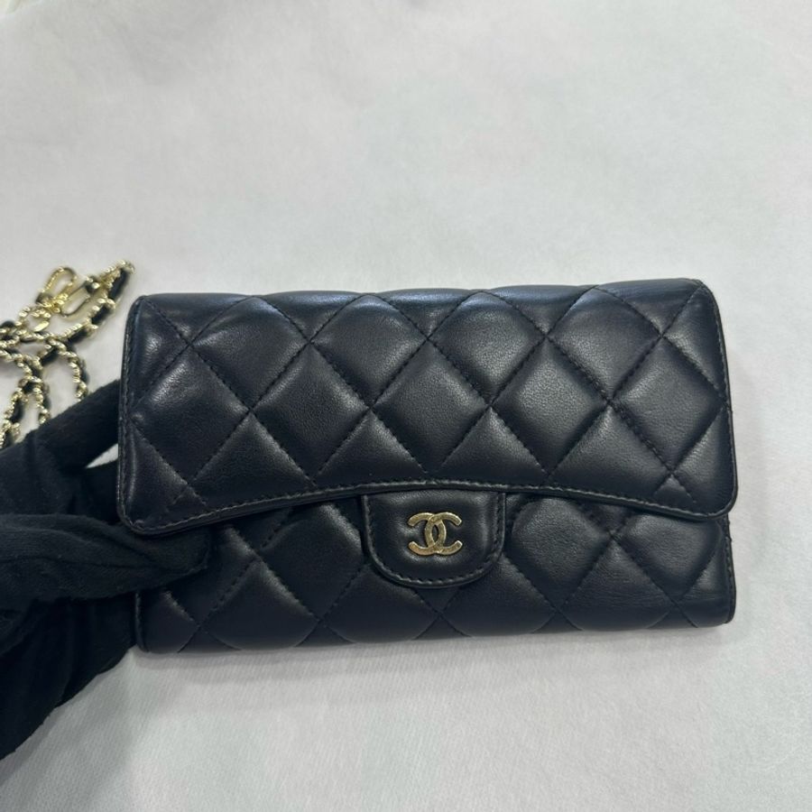 可肩背🌟Chanel 羊皮金扣CF長夾|Classic Trend CT精品|台北東區實體-3