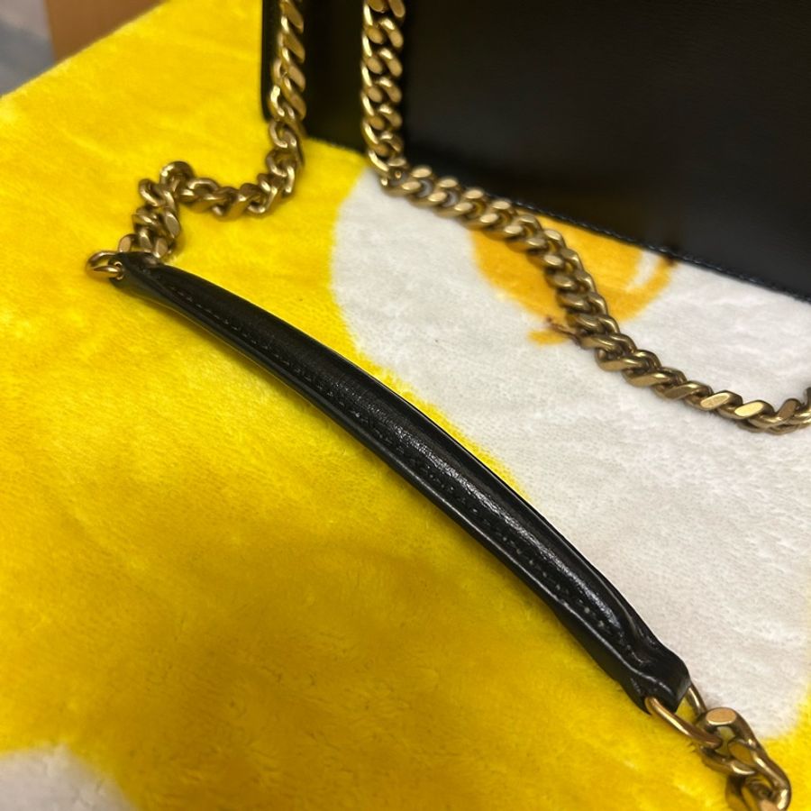 YSL Saint Laurent Sunset 中號翻蓋包 罕有黑白色-4